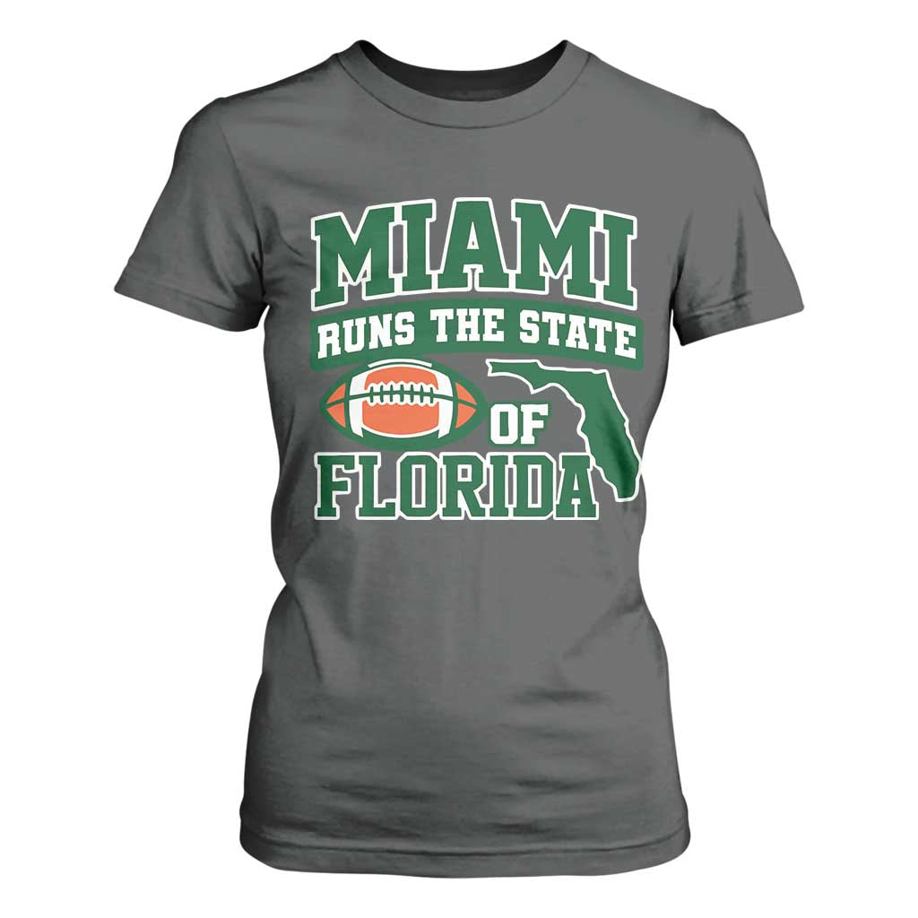 Miami T Shirt For Women Runs The State of Florida Dade County 305 Pride TS10 Dark Heather Print Your Wear