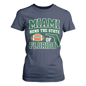 Miami T Shirt For Women Runs The State of Florida Dade County 305 Pride TS10 Navy Print Your Wear