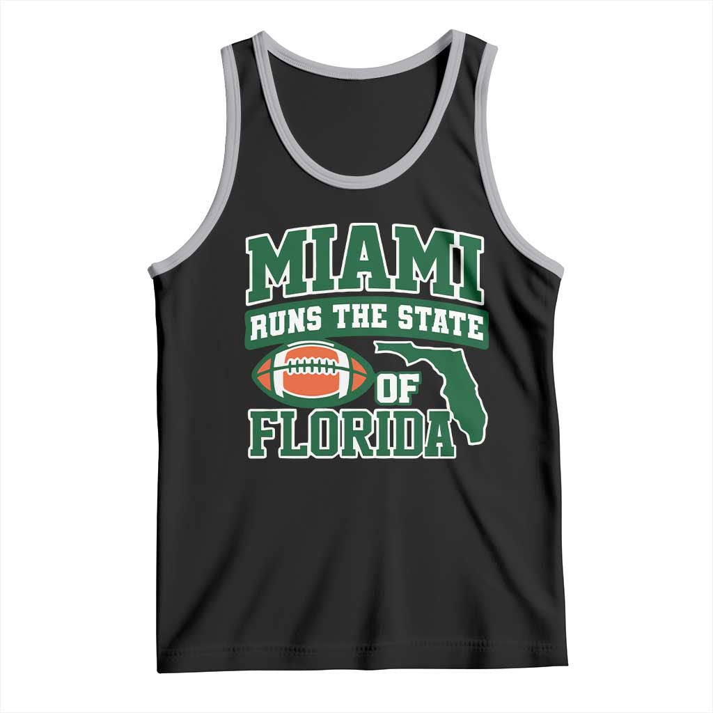 Miami Tank Top Runs The State of Florida Dade County 305 Pride TS10 Black Athletic Heather Print Your Wear