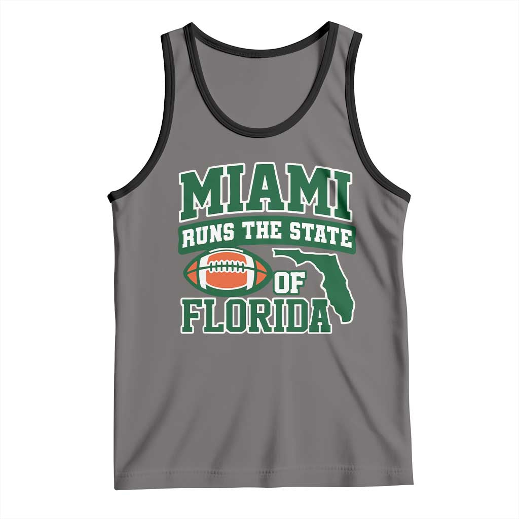 Miami Tank Top Runs The State of Florida Dade County 305 Pride TS10 Deep Heather Black Print Your Wear