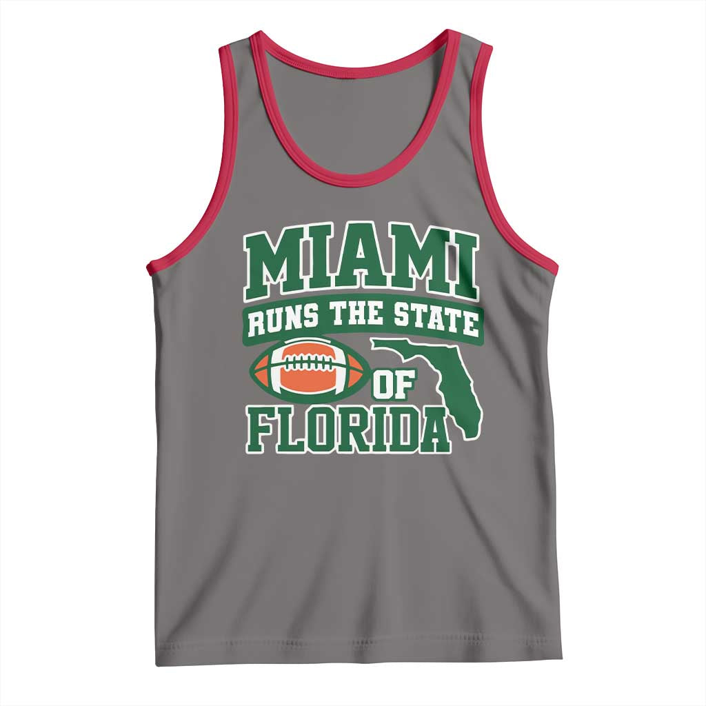 Miami Tank Top Runs The State of Florida Dade County 305 Pride TS10 Deep Heather Red Print Your Wear
