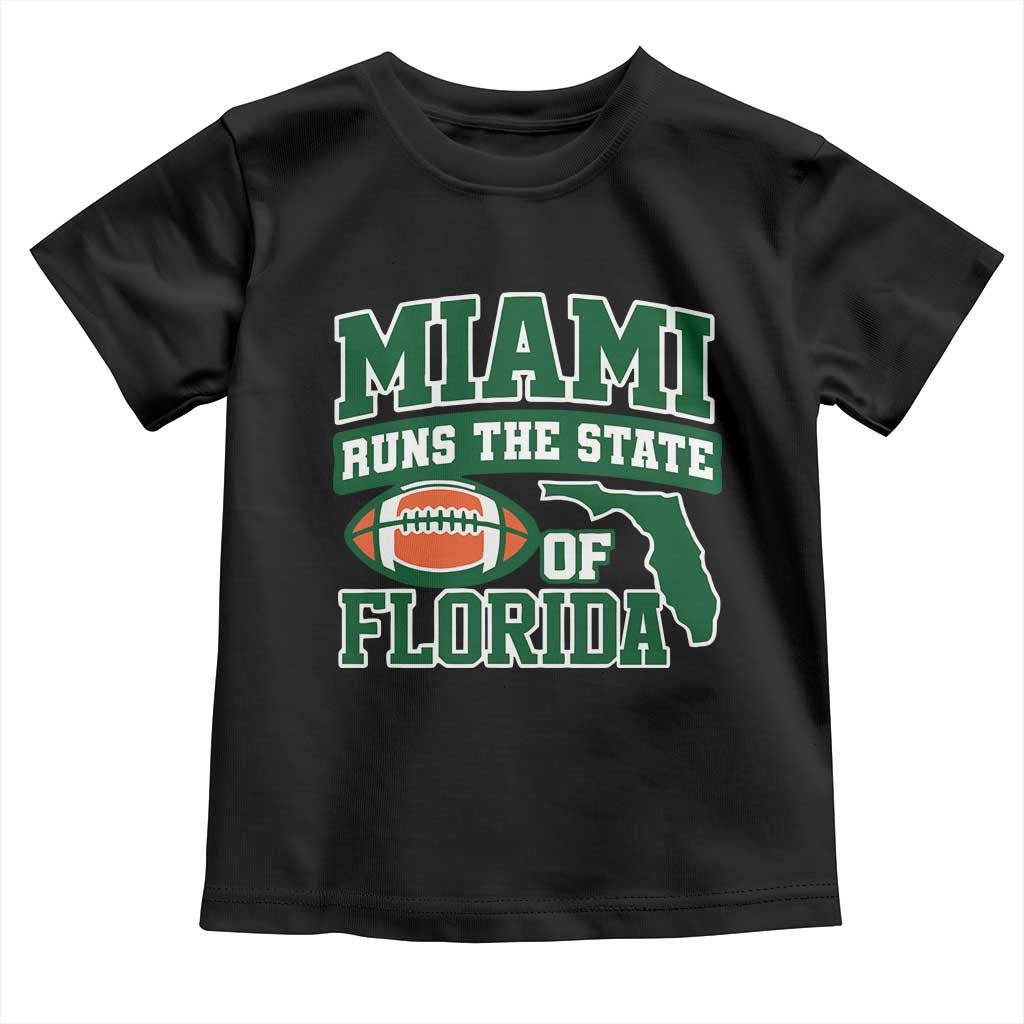 Miami Toddler T Shirt Runs The State of Florida Dade County 305 Pride TS10 Black Print Your Wear