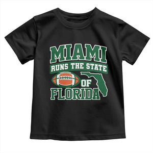 Miami Toddler T Shirt Runs The State of Florida Dade County 305 Pride TS10 Black Print Your Wear