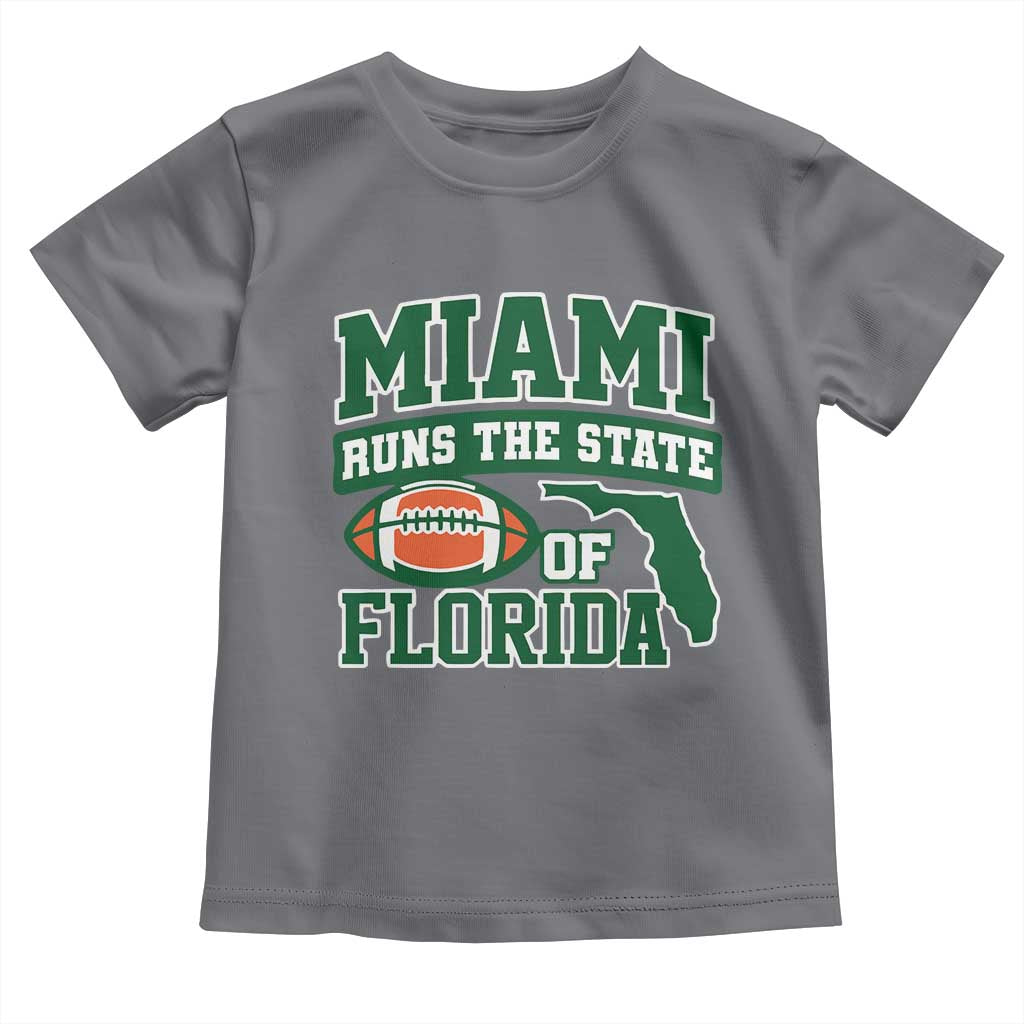 Miami Toddler T Shirt Runs The State of Florida Dade County 305 Pride TS10 Charcoal Print Your Wear