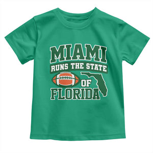 Miami Toddler T Shirt Runs The State of Florida Dade County 305 Pride TS10 Irish Green Print Your Wear