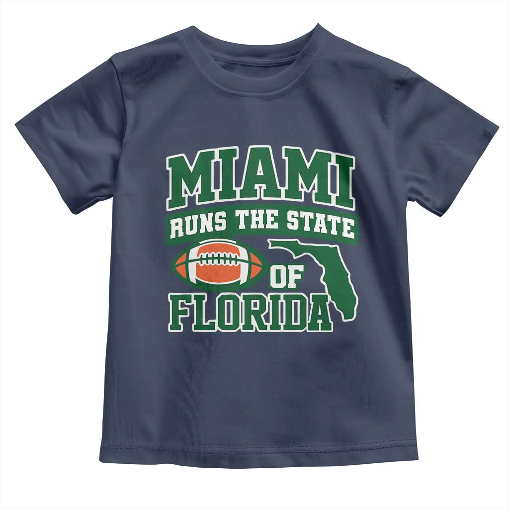 Miami Toddler T Shirt Runs The State of Florida Dade County 305 Pride TS10 Navy Print Your Wear