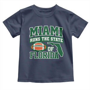 Miami Toddler T Shirt Runs The State of Florida Dade County 305 Pride TS10 Navy Print Your Wear