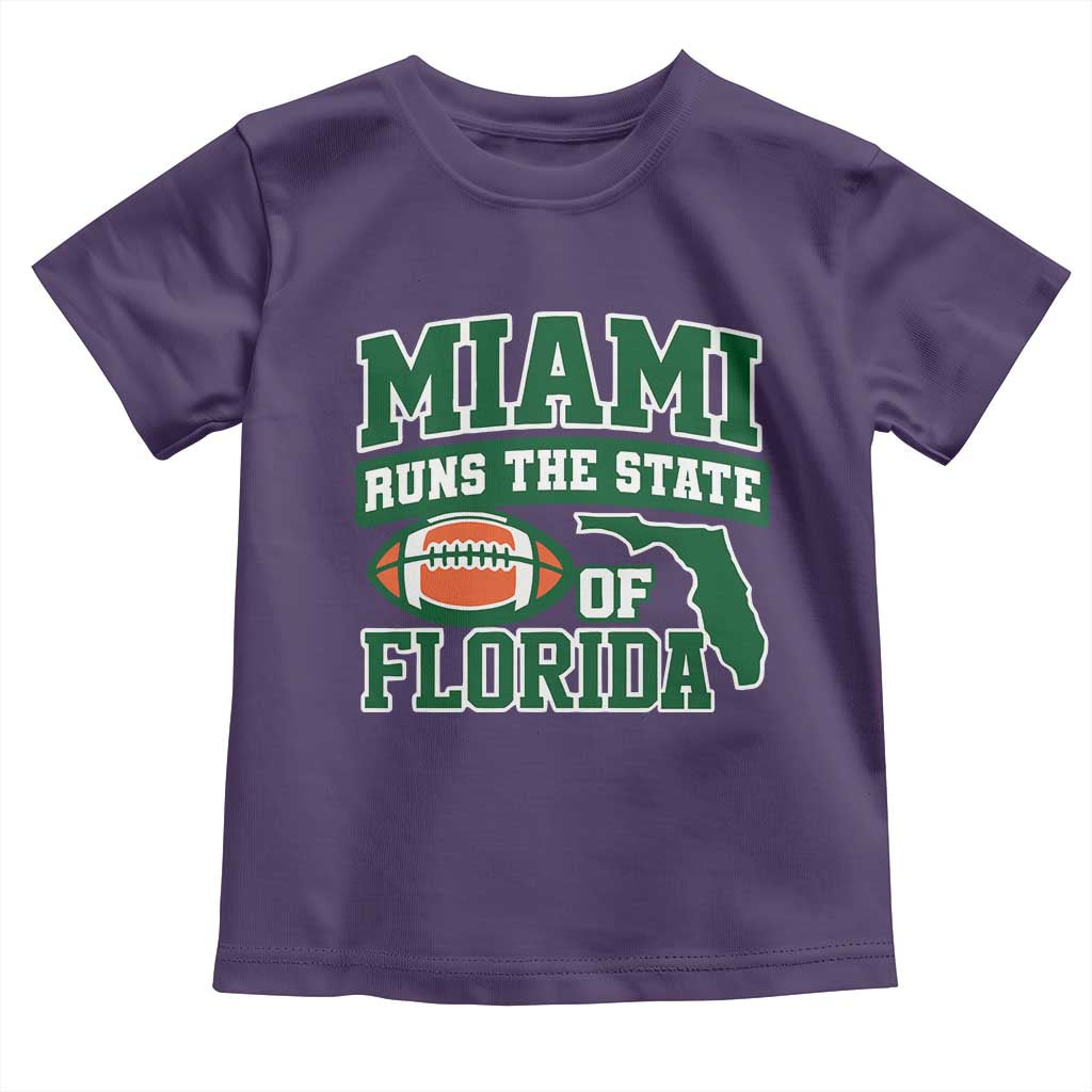 Miami Toddler T Shirt Runs The State of Florida Dade County 305 Pride TS10 Purple Print Your Wear