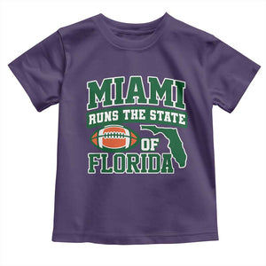 Miami Toddler T Shirt Runs The State of Florida Dade County 305 Pride TS10 Purple Print Your Wear
