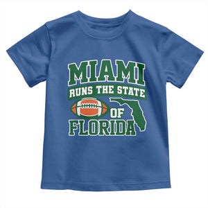 Miami Toddler T Shirt Runs The State of Florida Dade County 305 Pride TS10 Royal Blue Print Your Wear