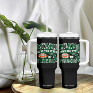 Miami Tumbler With Handle Runs The State of Florida Dade County 305 Pride TS10 Print Your Wear