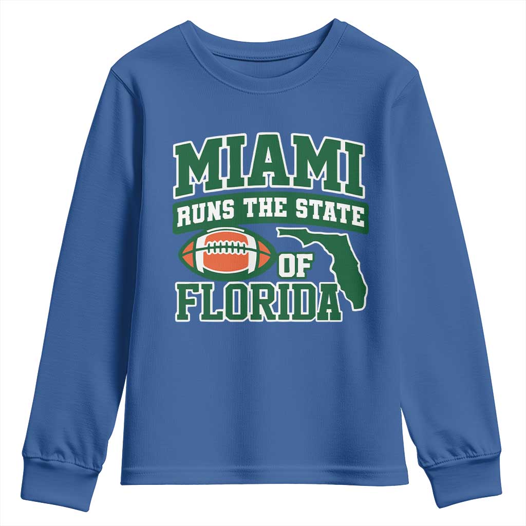 Miami Youth Sweatshirt Runs The State of Florida Dade County 305 Pride TS10 Royal Blue Print Your Wear