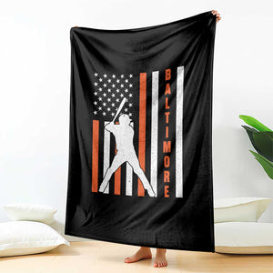 Baltimore Sport Baseball Fans Throw Blanket Cool Distressed US Flag Maryland TS10 Print Your Wear