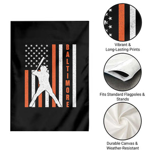 Baltimore Sport Baseball Fans Garden Flag Cool Distressed US Flag Maryland TS10 Print Your Wear