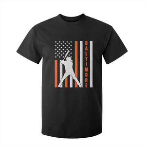 Baltimore Sport Baseball Fans T Shirt For Kid Cool Distressed US Flag Maryland TS10 Black Print Your Wear