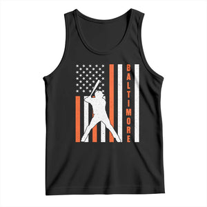Baltimore Sport Baseball Fans Tank Top Cool Distressed US Flag Maryland TS10 Black Print Your Wear