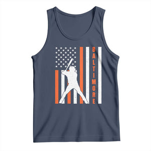 Baltimore Sport Baseball Fans Tank Top Cool Distressed US Flag Maryland TS10 Navy Print Your Wear