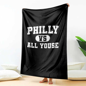 Philly Vs All Youse Throw Blanket Vintage Funny Philadelphia Slang TS10 Print Your Wear