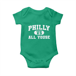 Philly Vs All Youse Baby Onesie Vintage Funny Philadelphia Slang TS10 Irish Green Print Your Wear