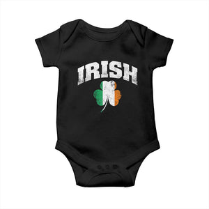 Irish Baby Onesie Vintage St Patricks Day Ireland Flag Shamrock Clover TS10 Black Print Your Wear