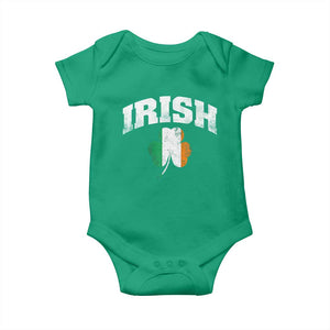 Irish Baby Onesie Vintage St Patricks Day Ireland Flag Shamrock Clover TS10 Irish Green Print Your Wear