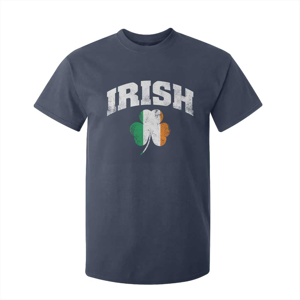 Irish T Shirt For Kid Vintage St Patricks Day Ireland Flag Shamrock Clover TS10 Navy Print Your Wear