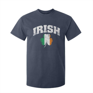 Irish T Shirt For Kid Vintage St Patricks Day Ireland Flag Shamrock Clover TS10 Navy Print Your Wear