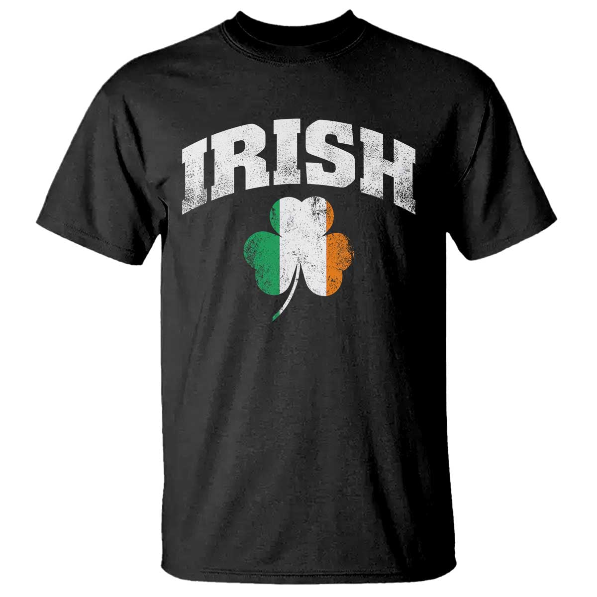 Irish T Shirt Vintage St Patricks Day Ireland Flag Shamrock Clover TS10 Black Print Your Wear