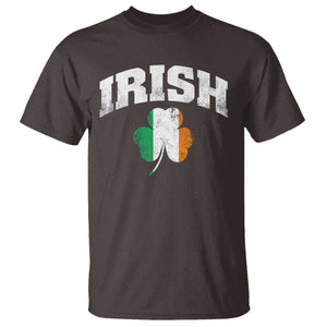 Irish T Shirt Vintage St Patricks Day Ireland Flag Shamrock Clover TS10 Dark Chocolate Print Your Wear