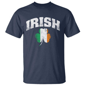 Irish T Shirt Vintage St Patricks Day Ireland Flag Shamrock Clover TS10 Navy Print Your Wear