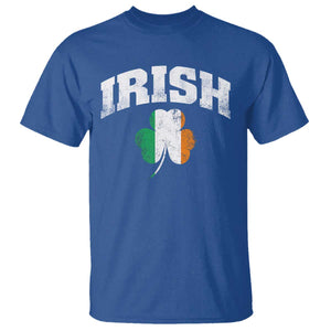 Irish T Shirt Vintage St Patricks Day Ireland Flag Shamrock Clover TS10 Royal Blue Print Your Wear