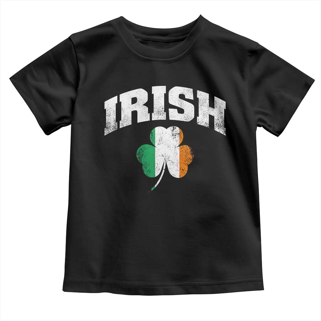 Irish Toddler T Shirt Vintage St Patricks Day Ireland Flag Shamrock Clover TS10 Black Print Your Wear
