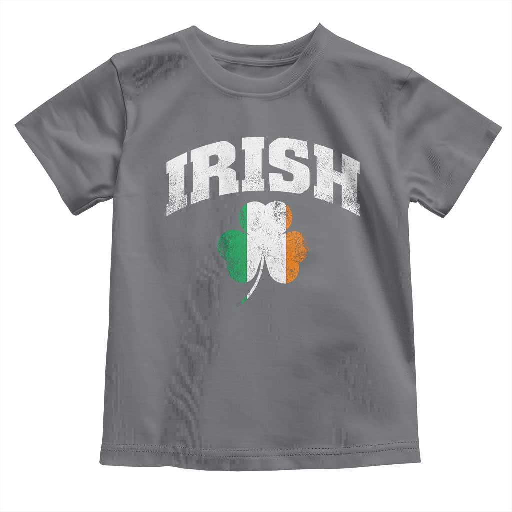 Irish Toddler T Shirt Vintage St Patricks Day Ireland Flag Shamrock Clover TS10 Charcoal Print Your Wear