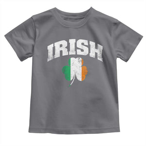Irish Toddler T Shirt Vintage St Patricks Day Ireland Flag Shamrock Clover TS10 Charcoal Print Your Wear