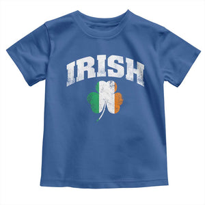 Irish Toddler T Shirt Vintage St Patricks Day Ireland Flag Shamrock Clover TS10 Royal Blue Print Your Wear