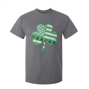 St Patricks Day American Flag Shamrocks T Shirt For Kid Lucky Retro Vintage Irish USA TS10 Charcoal Print Your Wear