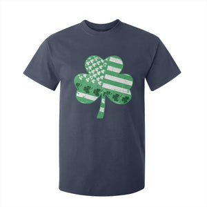 St Patricks Day American Flag Shamrocks T Shirt For Kid Lucky Retro Vintage Irish USA TS10 Navy Print Your Wear