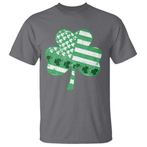 St Patricks Day American Flag Shamrocks T Shirt Lucky Retro Vintage Irish USA TS10 Charcoal Print Your Wear