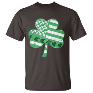 St Patricks Day American Flag Shamrocks T Shirt Lucky Retro Vintage Irish USA TS10 Dark Chocolate Print Your Wear