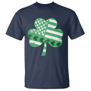 St Patricks Day American Flag Shamrocks T Shirt Lucky Retro Vintage Irish USA TS10 Navy Print Your Wear