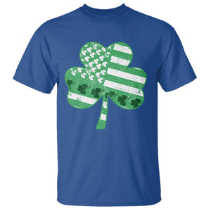 St Patricks Day American Flag Shamrocks T Shirt Lucky Retro Vintage Irish USA TS10 Royal Blue Print Your Wear