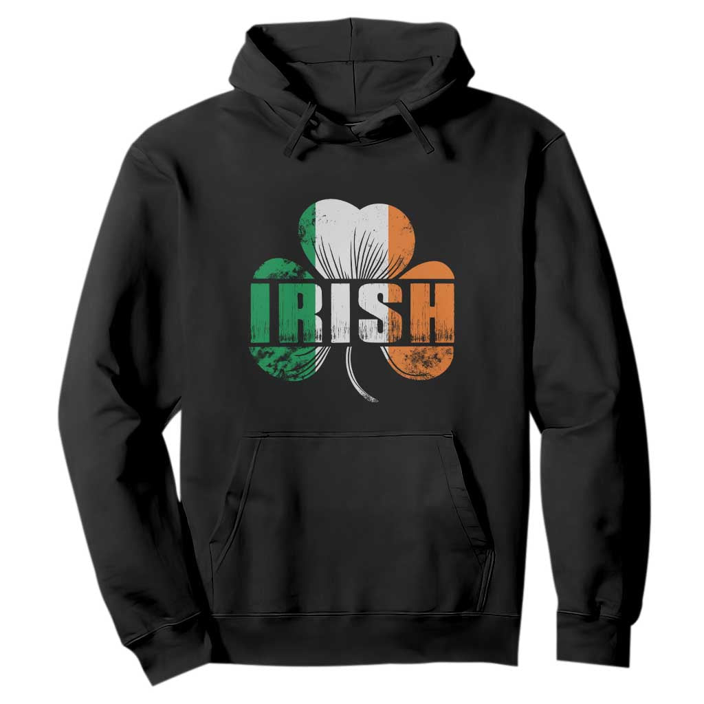 Irish St Patricks Day Shamrock Hoodie Retro Clover Ireland Flag Lucky Gifts TS10 Black Print Your Wear