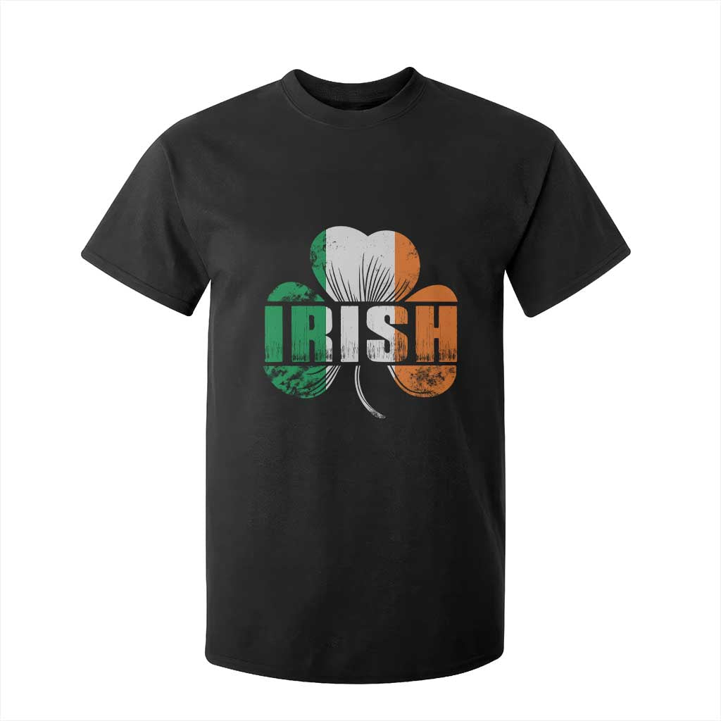 Irish St Patricks Day Shamrock T Shirt For Kid Retro Clover Ireland Flag Lucky Gifts TS10 Black Print Your Wear