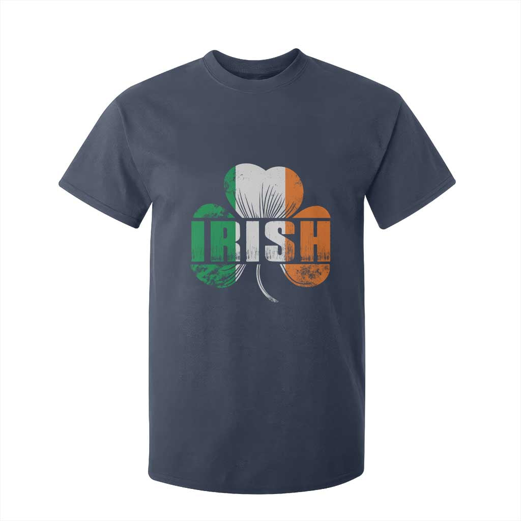 Irish St Patricks Day Shamrock T Shirt For Kid Retro Clover Ireland Flag Lucky Gifts TS10 Navy Print Your Wear