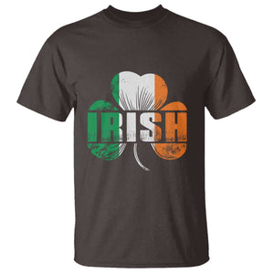 Irish St Patricks Day Shamrock T Shirt Retro Clover Ireland Flag Lucky Gifts TS10 Dark Chocolate Print Your Wear