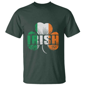 Irish St Patricks Day Shamrock T Shirt Retro Clover Ireland Flag Lucky Gifts TS10 Dark Forest Green Print Your Wear