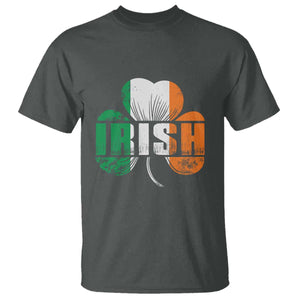 Irish St Patricks Day Shamrock T Shirt Retro Clover Ireland Flag Lucky Gifts TS10 Dark Heather Print Your Wear