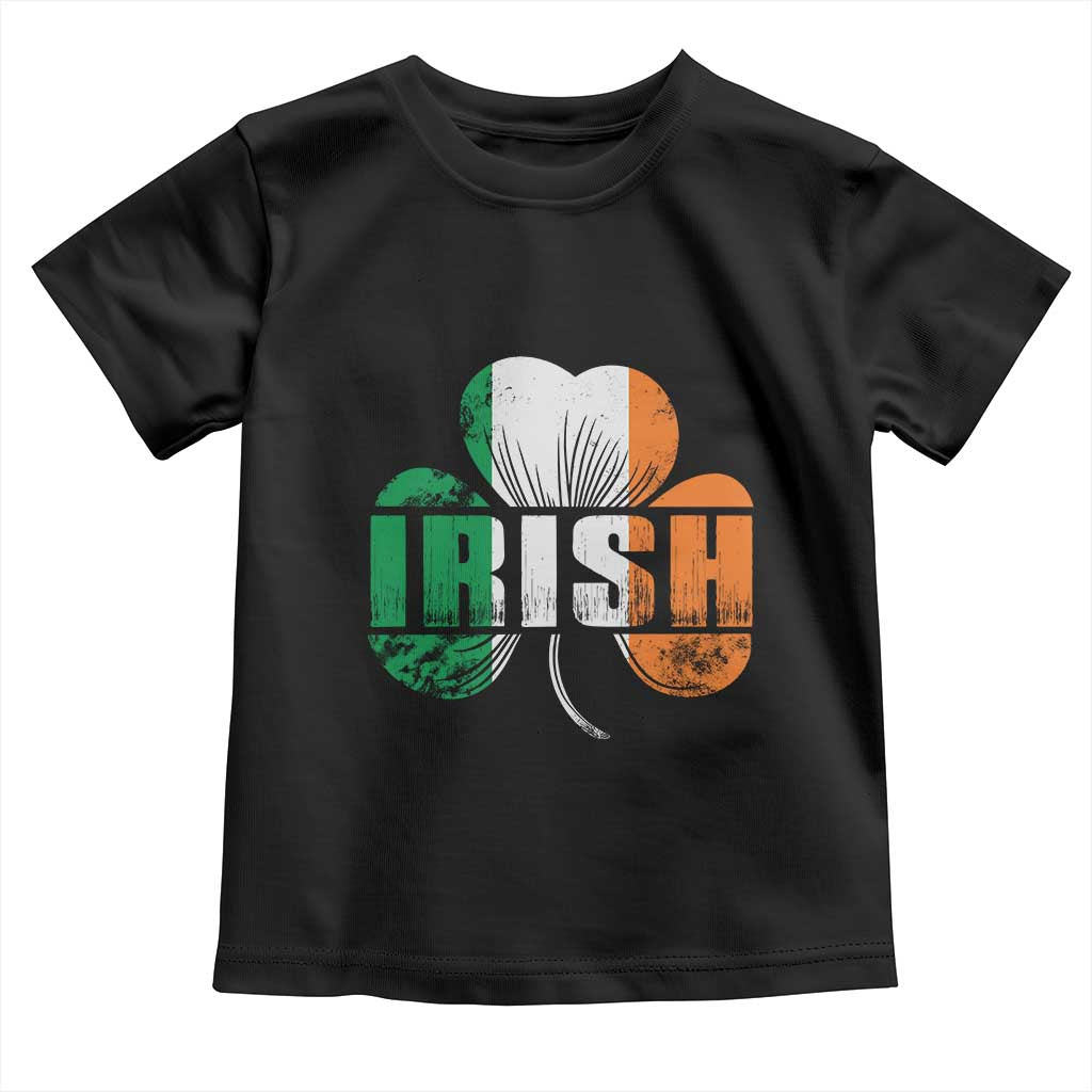 Irish St Patricks Day Shamrock Toddler T Shirt Retro Clover Ireland Flag Lucky Gifts TS10 Black Print Your Wear