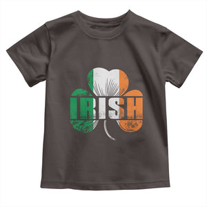 Irish St Patricks Day Shamrock Toddler T Shirt Retro Clover Ireland Flag Lucky Gifts TS10 Dark Chocolate Print Your Wear