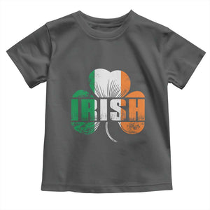 Irish St Patricks Day Shamrock Toddler T Shirt Retro Clover Ireland Flag Lucky Gifts TS10 Dark Heather Print Your Wear